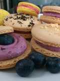 Blueberry cheesecake macaron