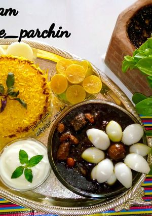 عکسی از دستور قورمه سبزی 🌸
