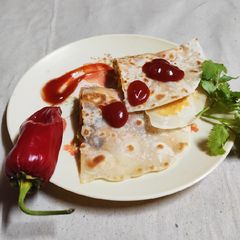 Mexican cheese Quesadilla A picture of Mexican cheese Quesadilla.