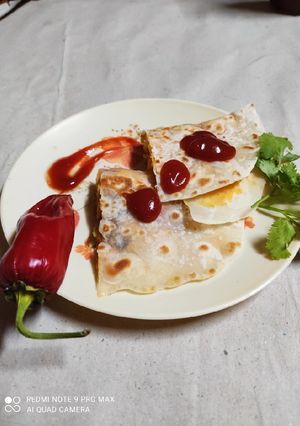 A picture of Mexican cheese Quesadilla.