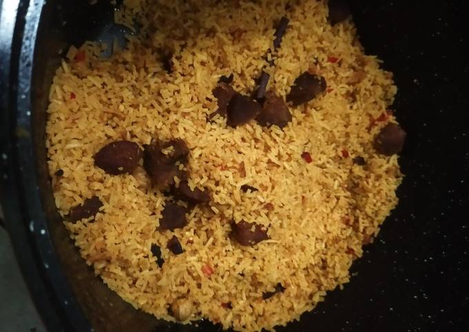 Standar Cara gampang membuat Nasi Kebuli Daging Sapi  nikmat