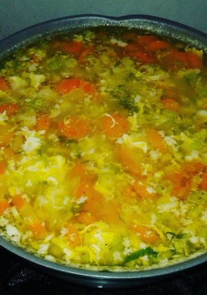 Foto resep Sup ayam telur