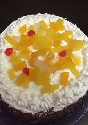 صورة لوصفة كيكه بالفواكه