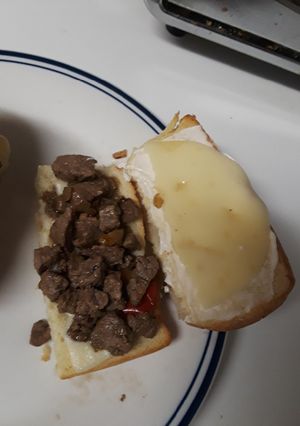 A picture of Easy cheese steaks.