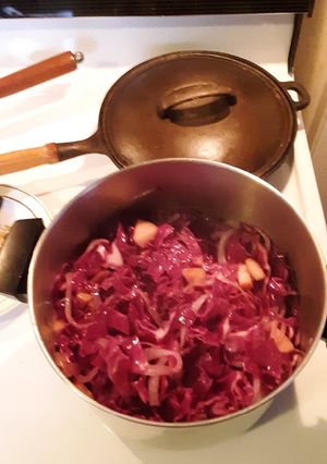 A picture of Best sweet sauerkraut recipe ever! Addicting.