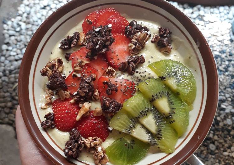 Bagaimana Menyiapkan White Smoothies Bowl (breakfast diet), Bikin Ngiler