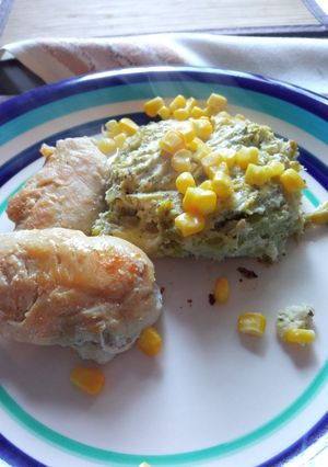 Una foto de Coliflor y Brócoli a la Crema con Filetes de pollo