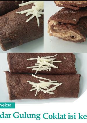 Foto resep Dadar Gulung Coklat isi Keju - DEBM | KETO Friendly