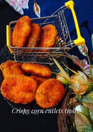 A picture of Crispy corn cutlets trolly.