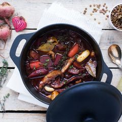 A picture of Beet Bourguignon.