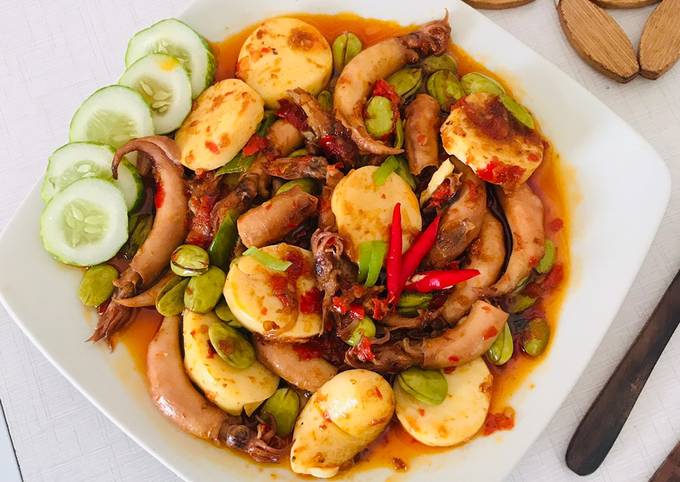 Sambal Cumi Asin Pete Tofu