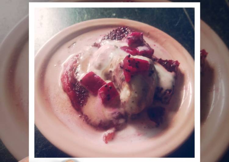 Resep Buah naga goreng dengan es krim, Bisa Manjain Lidah