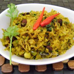 A picture of Mulo Chechki (Radish Stir Fry - Bengali Style).