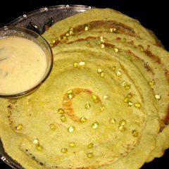A picture of Sprout dosa or Pesarattu Dosa or Moong Dal Dosa.
