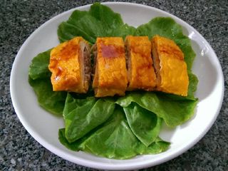 Tàu Hủ Ky Cuộn Nấm (Món Chay)