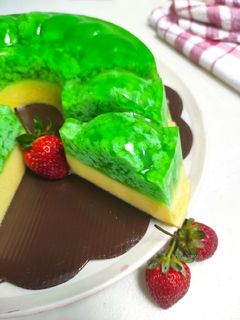 Foto resep Pudding lumut mentega full lumut