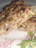 Tarta de choclo y sobrante de relleno de empanadas de carne