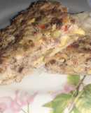 Tarta de choclo y sobrante de relleno de empanadas de carne