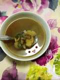 Sopa de champiñones con rajas なな紫(๑˃̵ᴗ˂̵)。