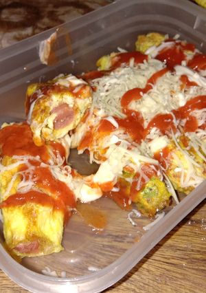 Foto resep Sosis Telur Plus Sayuran ToppIng Keju