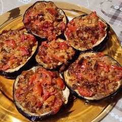 A picture of Eggplant Mini Pizzas.