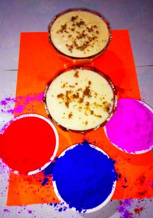 A picture of Orange thandai.