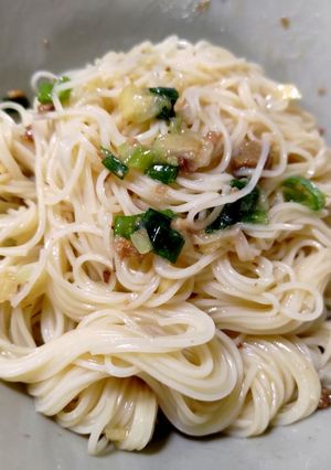 A picture of Easy Dry Tossed Mian Xian Noodles.