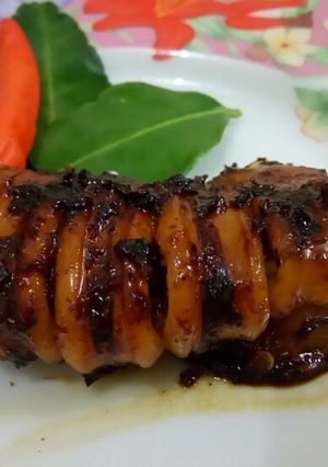 Foto resep Cumi bakar kecap pedas