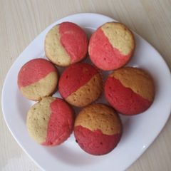 A picture of Multicoloured muffins.