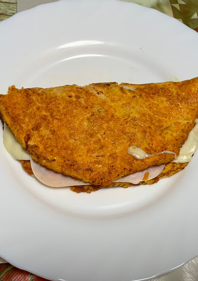 Una foto de Taco de jamón y queso sin harina