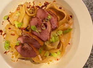 Foto resep Biang biang noodles smoked duck🍝🦆