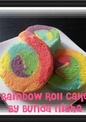 Foto resep Rainbow roll cake