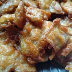 A picture of Lauki ke pakorey.