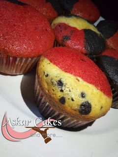 Colorful cupcake ainihin hoton girkin