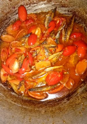 Foto resep Tumis kulit melinjo ikan asin rebus