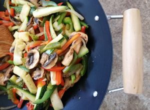 Una foto de Verduras al wok