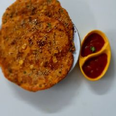 A picture of Corn handvo.