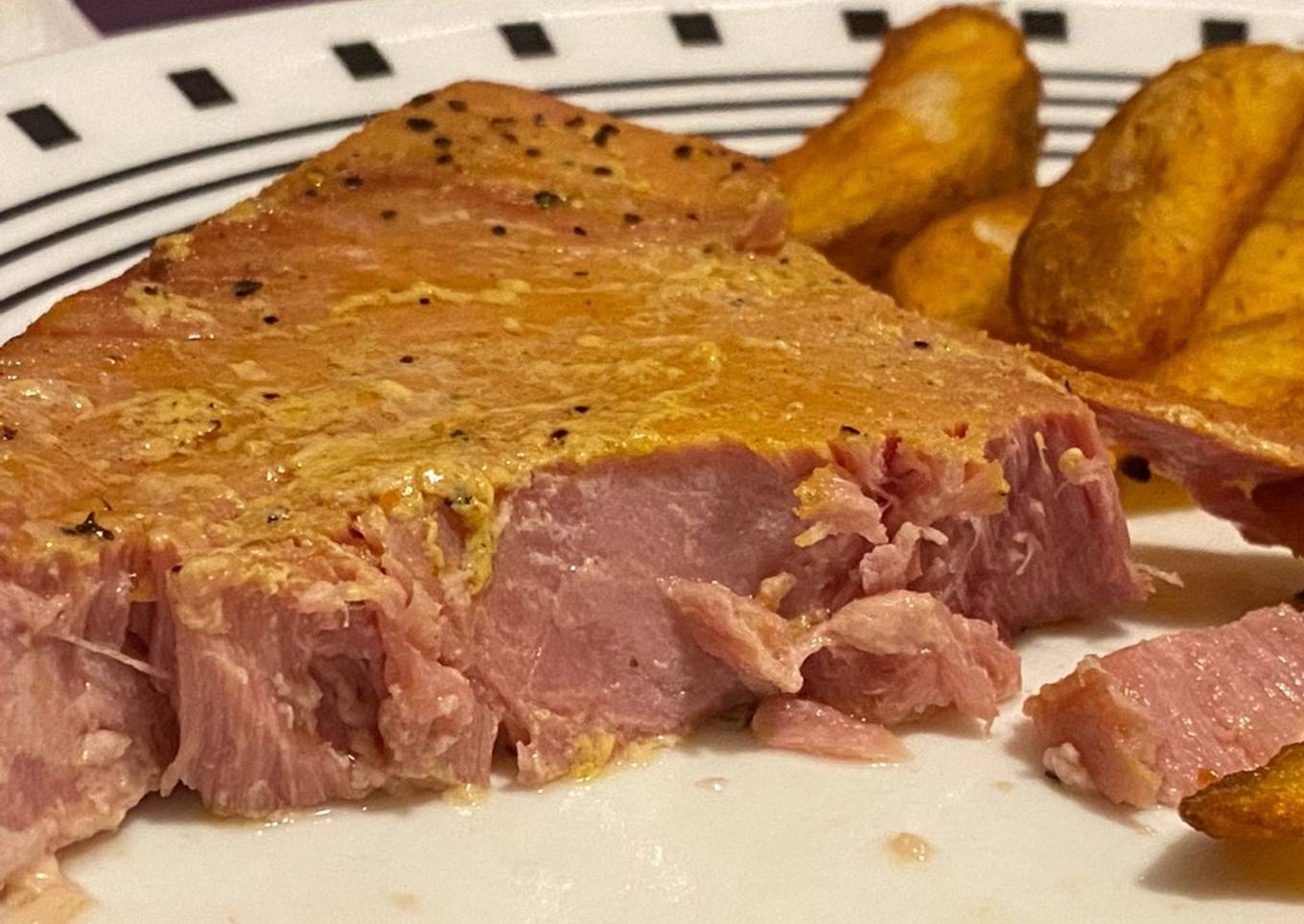 Medallón de atún en freidora de aire