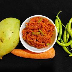 A picture of Summer carrot chilli pickle.