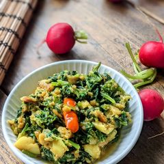 A picture of Red Radish Bhaaji.