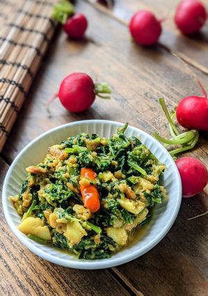 A picture of Red Radish Bhaaji.