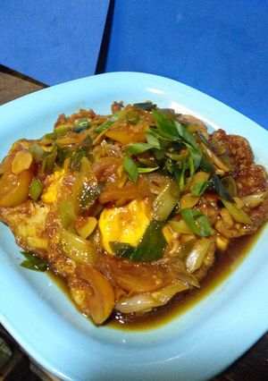 Foto resep Telor ceplok pedas manis