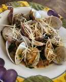 Brad's steamed clams in white wine sauce