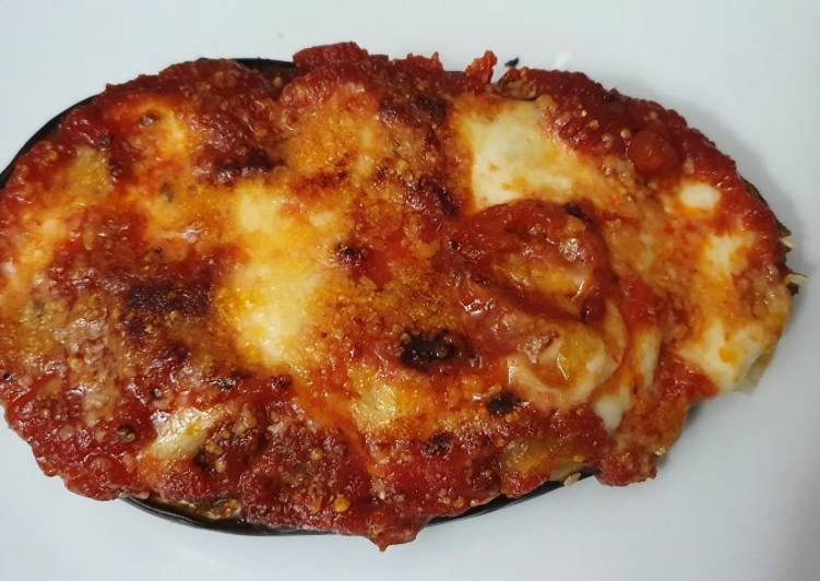 Berenjena al horno con tomate y mozzarella Receta de Quino LC- Cookpad