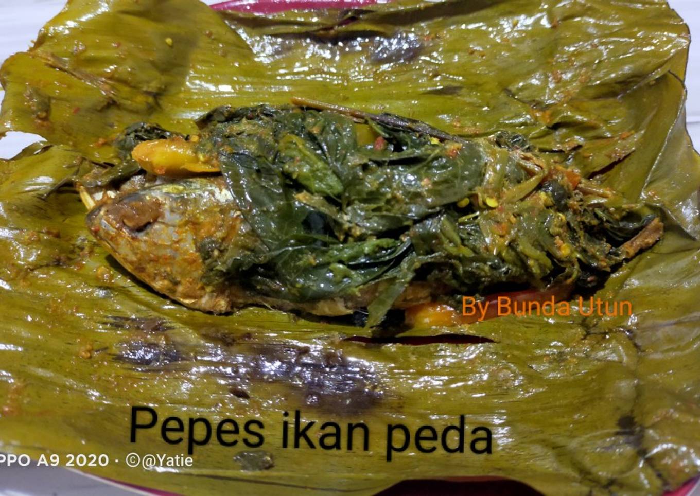 Pepes ikan asin peda