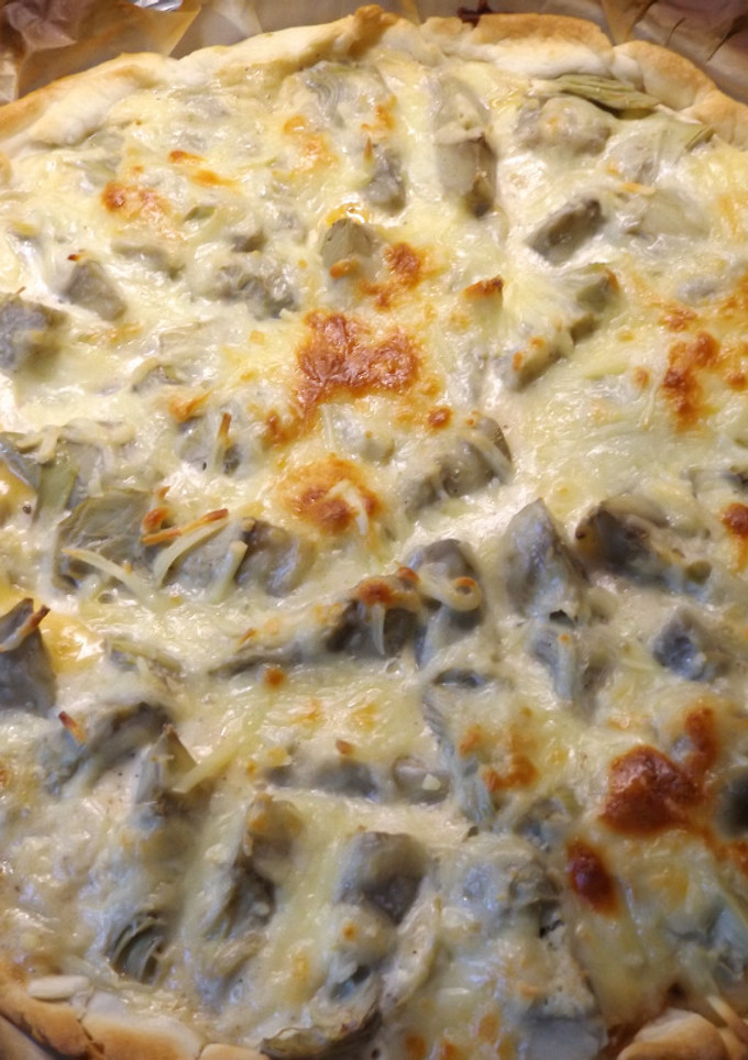 Una foto de Quiche de alcachofas