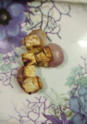 A picture of Paneer lazabab kabab.