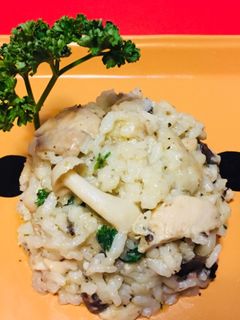義大利雞肉野蕈燉飯 的食譜成品照片