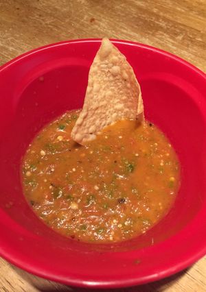 A picture of Tomatillo salsa.