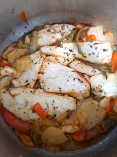 Una foto de Pescado papillote